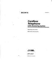 Sony SPP-A957 Operating Instructions