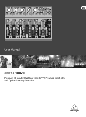 Behringer 1002B Manual