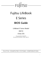 Fujitsu E8210 E8210 Vista BIOS Guide