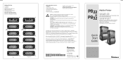 Intermec PB22 PB22 & PB32 Mobile Label and Receipt Printer Quick Start Guide