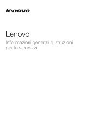 Lenovo IdeaPad N585 (Italian) Safty and General Information Guide