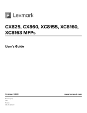 Lexmark XC8163 .Users Guide PDF
