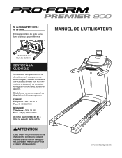 ProForm Premier 900 Treadmill French Manual