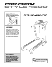 ProForm Style 4500 Treadmill Dutch Manual
