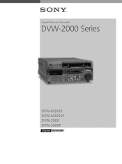 Sony DVW2000P Product Brochure (v2222)