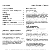 Sony Ericsson W800 User Guide