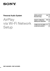 Sony RDP-XA900iPN AirPlay via Wi-Fi Network Setup
