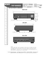 Sony TA-P9000ES Dimensions Diagram