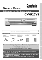 Symphonic CWR20V4 Owner's Manual