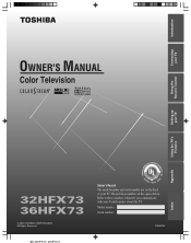 Toshiba 32HFX73 Owners Manual