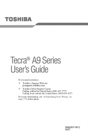 Toshiba Tecra A9-ST9001 User Manual