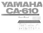 Yamaha CA-610 Owner's Manual