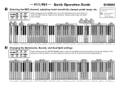 Yamaha F01 Quick Operation Guide