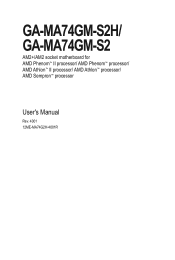 Gigabyte GA-MA74GM-S2H Manual