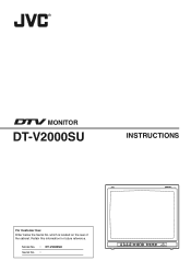 JVC DT-V2000SU DT-V2000SU monitor instruction manual (446KB)