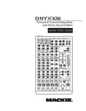 Mackie Onyx 820i Quick Start Guide