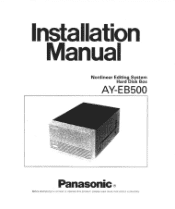 Panasonic AYEB500 AYEB500 User Guide
