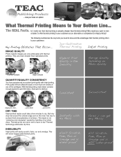 TEAC P-55C TEAC Thermal vs. Inkjet Facts brochure