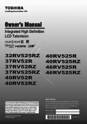 Toshiba 37RV525RZ Owners Manual