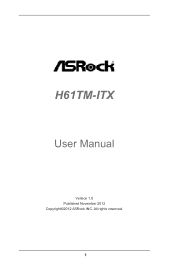 ASRock H61TM-ITX User Manual