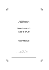 ASRock N68-GS UCC User Manual