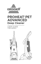 Bissell ProHeat Pet Upright Carpet Cleaner 1799 User Guide