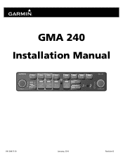 Garmin GMA 240 Installation Manual