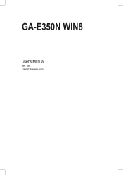 Gigabyte GA-E350N WIN8 Manual