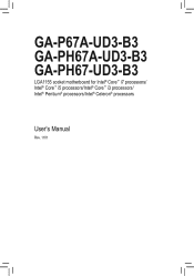 Gigabyte GA-PH67A-UD3-B3 Manual
