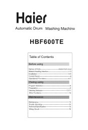 Haier HBF600TE User Manual