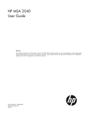 HP MSA 2040 HP MSA 2040 User Guide (723983-001, June 2013)
