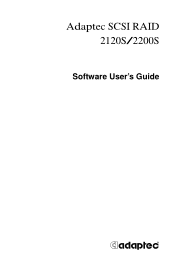 HP Xw8200 Adaptec SCSI RAID 2120S: Software User's Guide