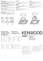 Kenwood W3012 Installation Manual