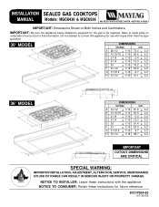 Maytag MGC6536BDW Installation Manual