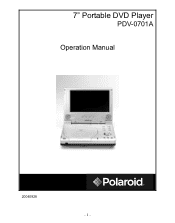 Polaroid PDV-0701A User Manual