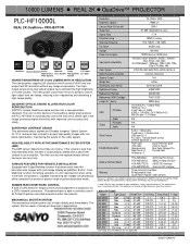 Sanyo PLC-HF10000L Print Specs