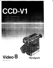Sony CCD-V1 Primary User Manual