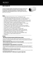 Sony HDR-CX260V Marketing Specifications (White model)