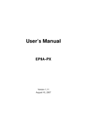 Via EPIA-PX10000G User Manual