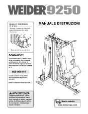 Weider 9250 Italian Manual