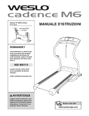 Weslo Cadence M6 Treadmill Italian Manual