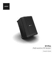 Bose S1 Pro English Owners Guide