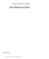 Dell GX520 Quick Reference Guide