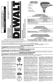 Dewalt D51180 Instruction Manual
