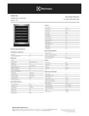 Electrolux EI24WC15VS Product Specifications Sheet English