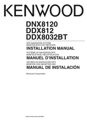 Kenwood DNX8120 Installation Manual