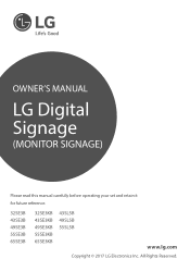 LG 49SL5B Owners Manual