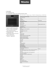 Miele H 7880 BPX Product sheet