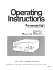 Panasonic AG5210P AG5210 User Guide