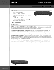 Sony DVP-NC85H/B Marketing Specifications